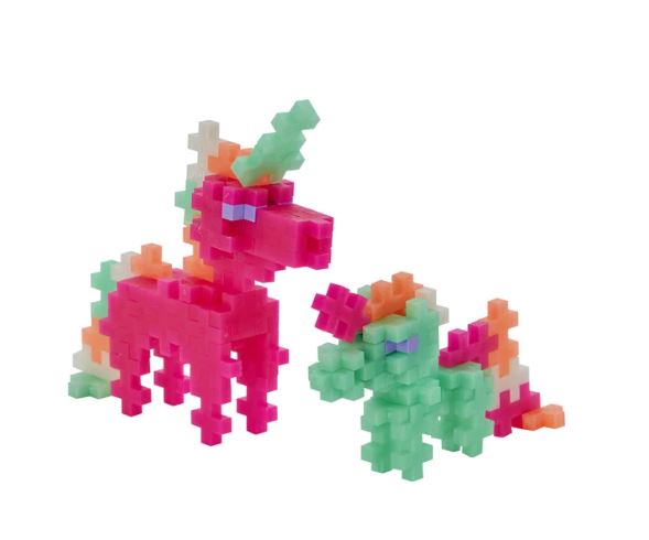 Plus Plus Tube Kreativ Bausteine Neon Einhorn 100 pcs - Bild 3