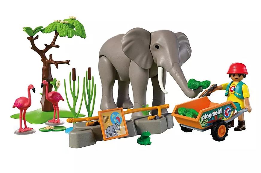PLAYMOBIL Animals & Friends: Elefant mit Tierpfleger 72068 - Bild 3