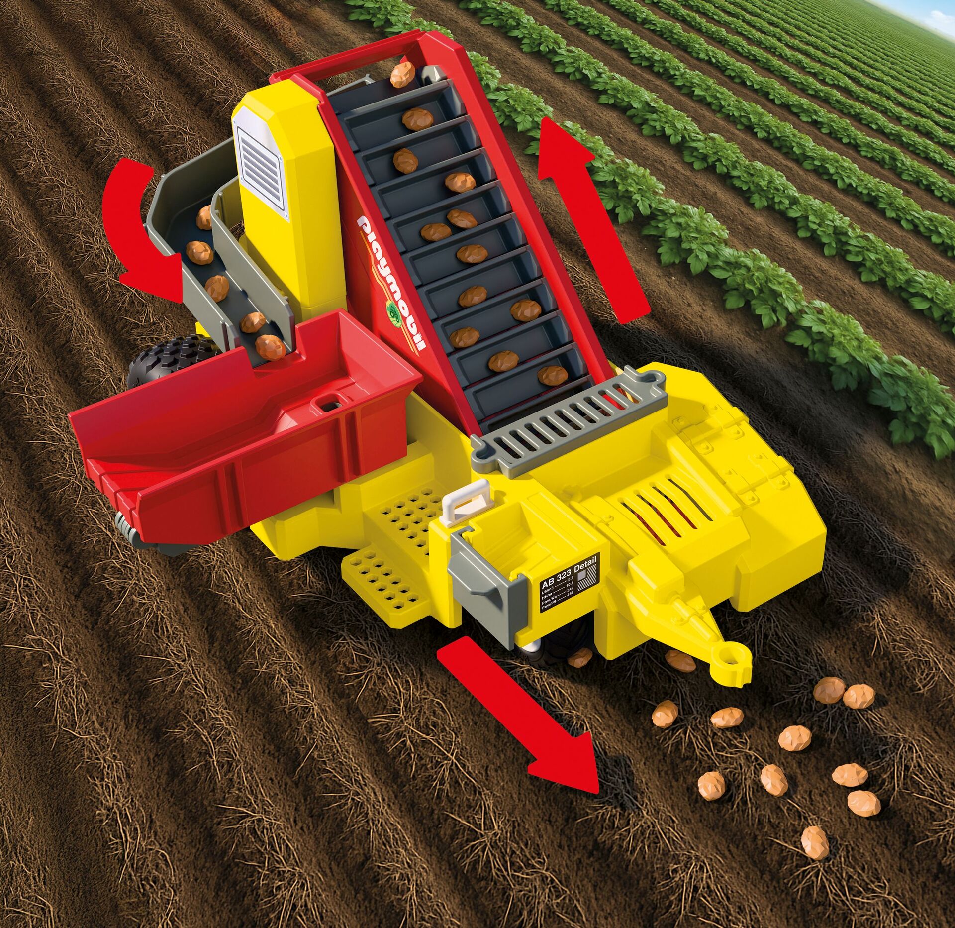 PLAYMOBIL Grosser Traktor mit Kartoffelroder 72161 - Bild 3