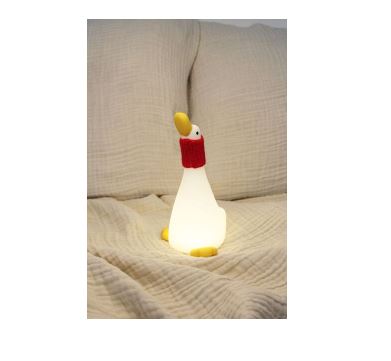 Silikon Nachtlicht Gans mit Schal, 21cm - Bild 3