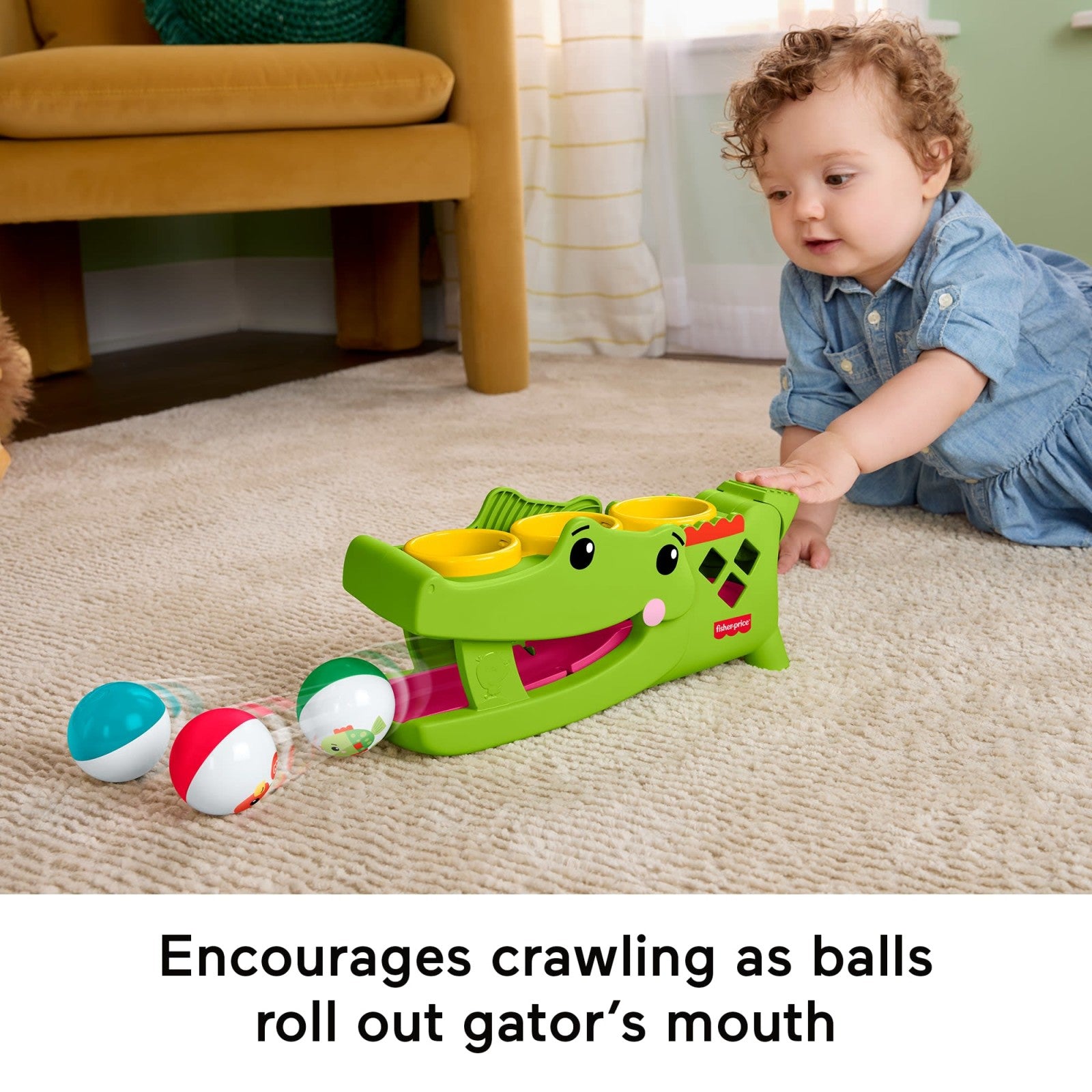 Fisher-Price Sitz- und Klopf-Rolligator mit Hammer und 3 Bällen - Bild 7