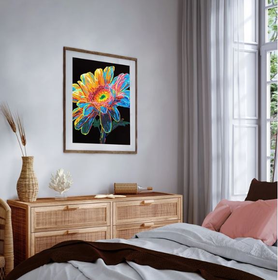 Diamond Painting Neon Gerbera - Bild 3