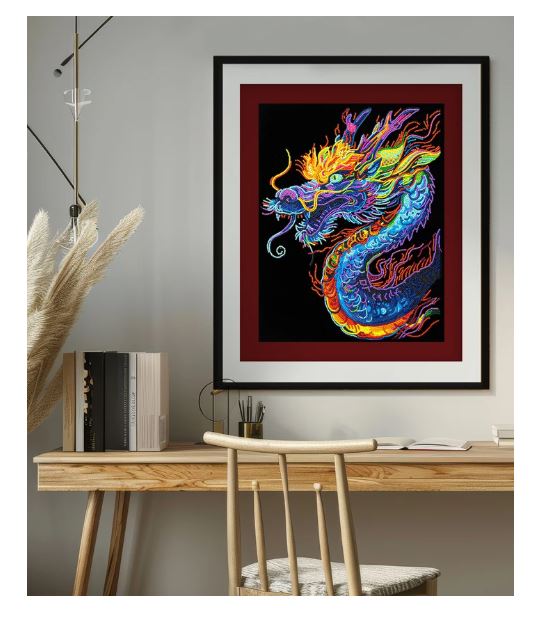 Diamond Painting Neon Drache - Bild 3