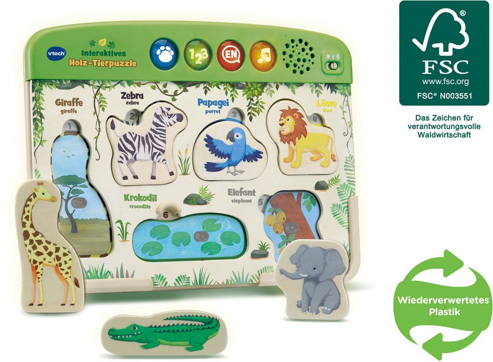 Interaktives Holz-Tierpuzzle - Bild 3