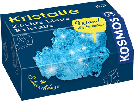 Mini Kristalle züchten blau