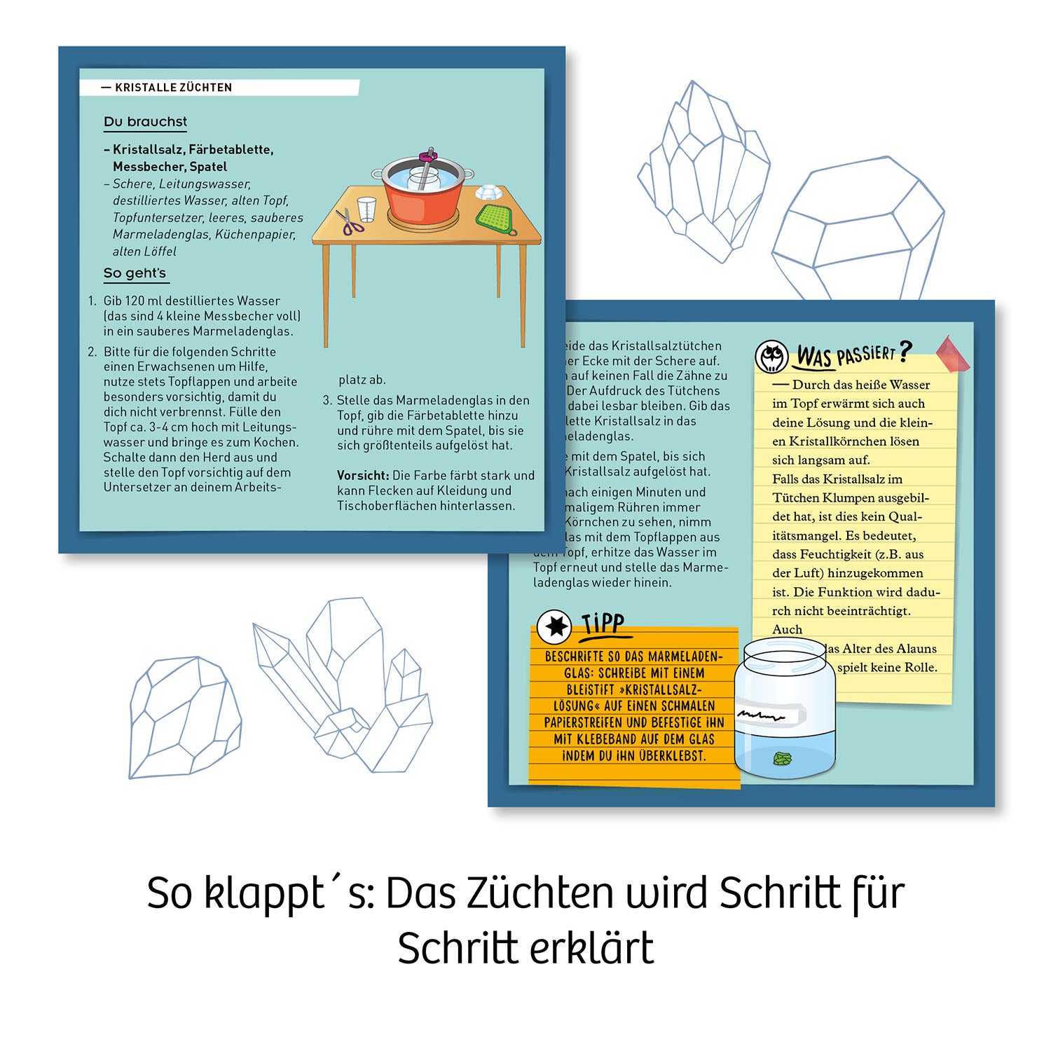 Mini Kristalle züchten blau - Bild 3