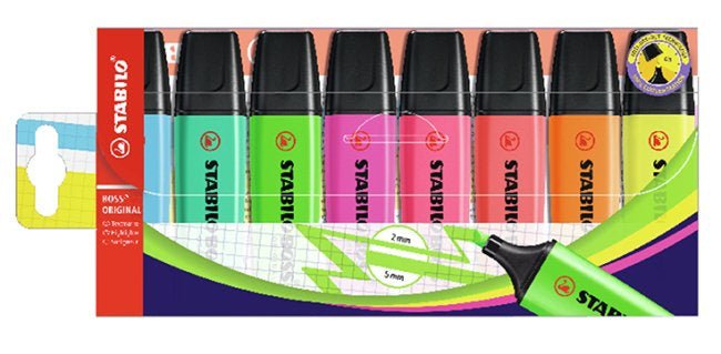 Stabilo Boss 8er Etui - Bild 1