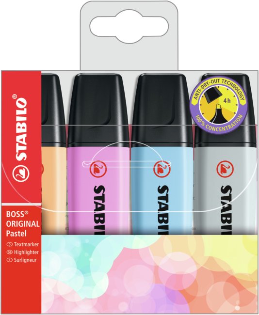 Stabilo Boss Pastell 4er Etui - Bild 1