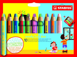 Stabilo Woody 3 in 1 duo Malstifte 10er Kartonetui