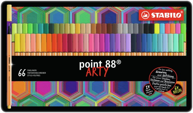 Stabilo point 88 66er Metalletui ARTY mit Aufhängelasche - Bild 1