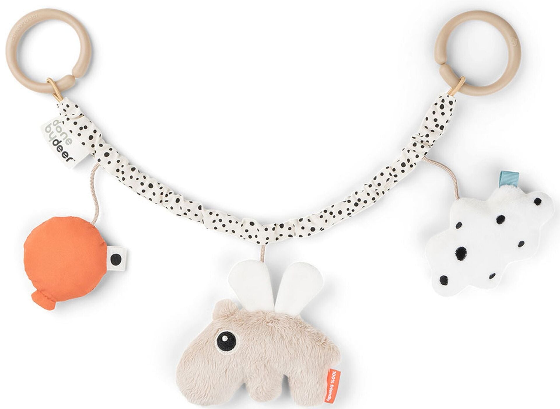 done by deer Kinderwagenkette Happy Clouds sand - Bild 1