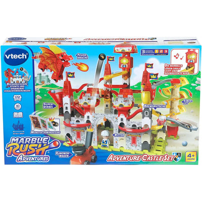 Verpackung VTech Marble Rush Adventure Castle Set mit Burg und rotem Feuerdrachen