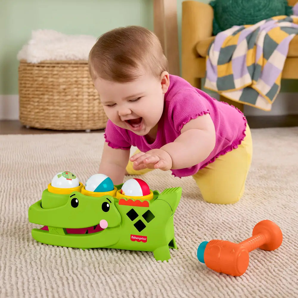 Fisher-Price Sitz- und Klopf-Rolligator mit Hammer und 3 Bällen - Bild 4