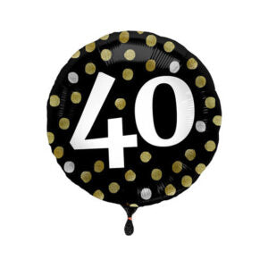 Folienballon 40 Jahre Glossy Black - Bild 1