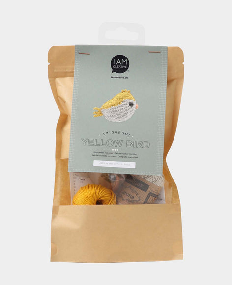 Häkelset Yellow Bird