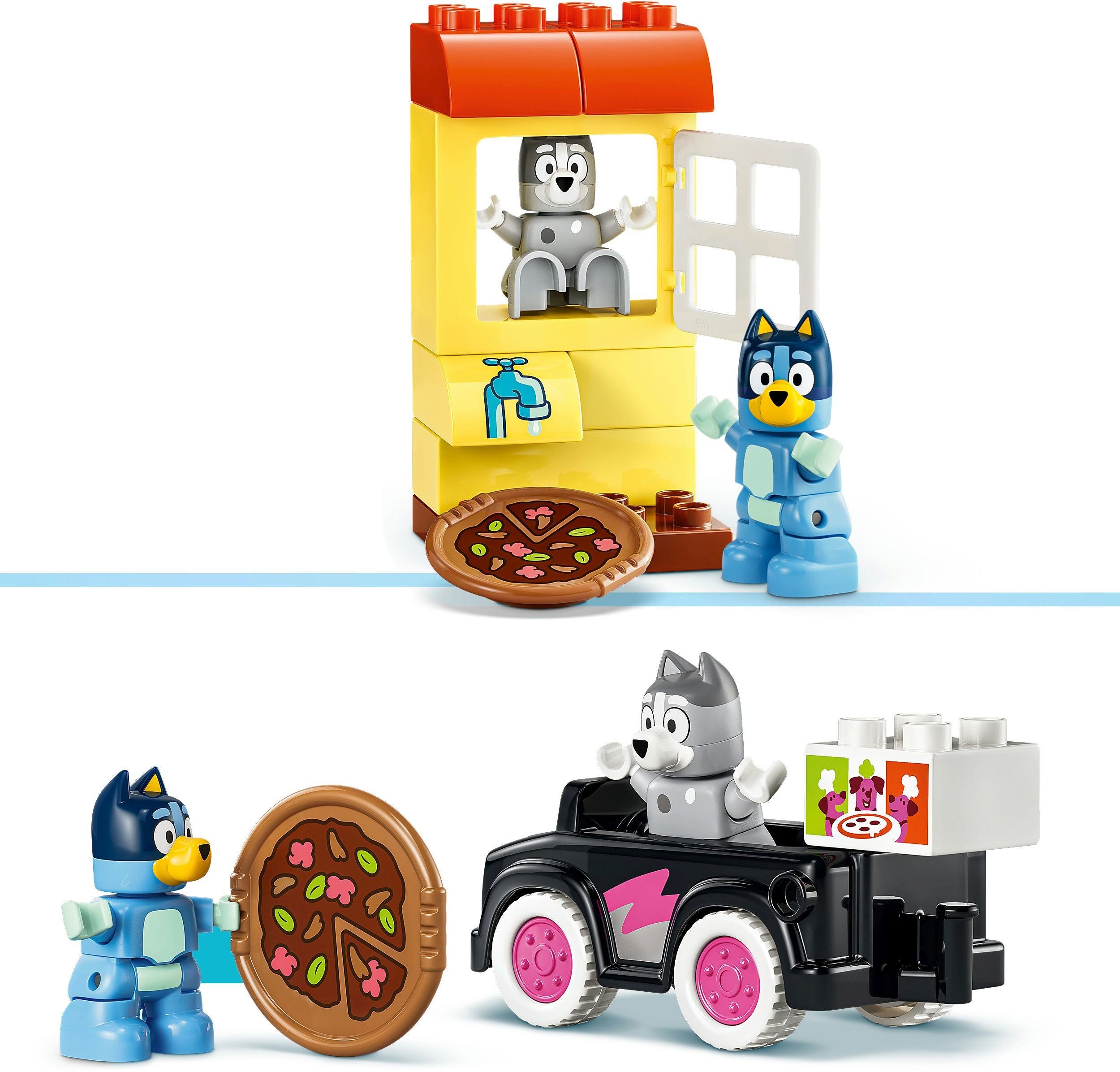 LEGO® Bluey 10469 Pizza-Schwestern mit Muffin und Bluey - Bild 3