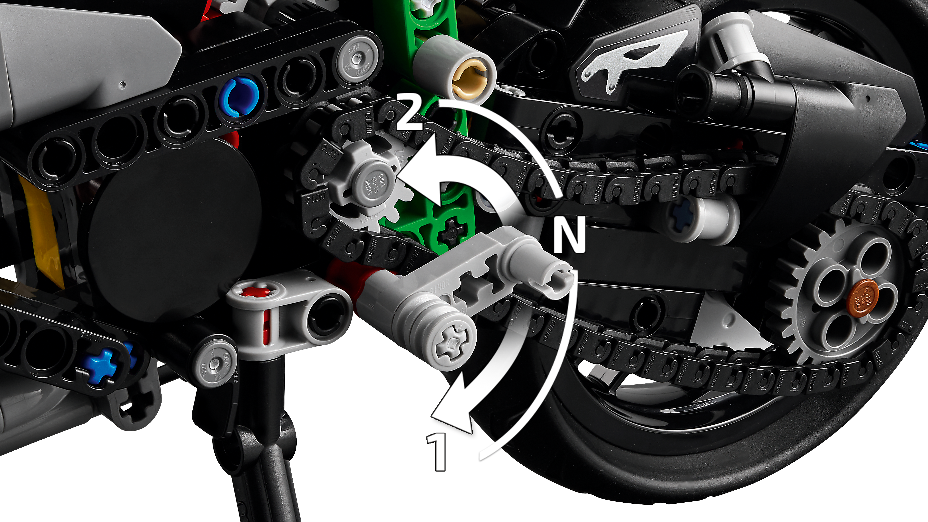 LEGO Technic Kawasaki Ninja H2R Motorrad 42170 - Bild 3