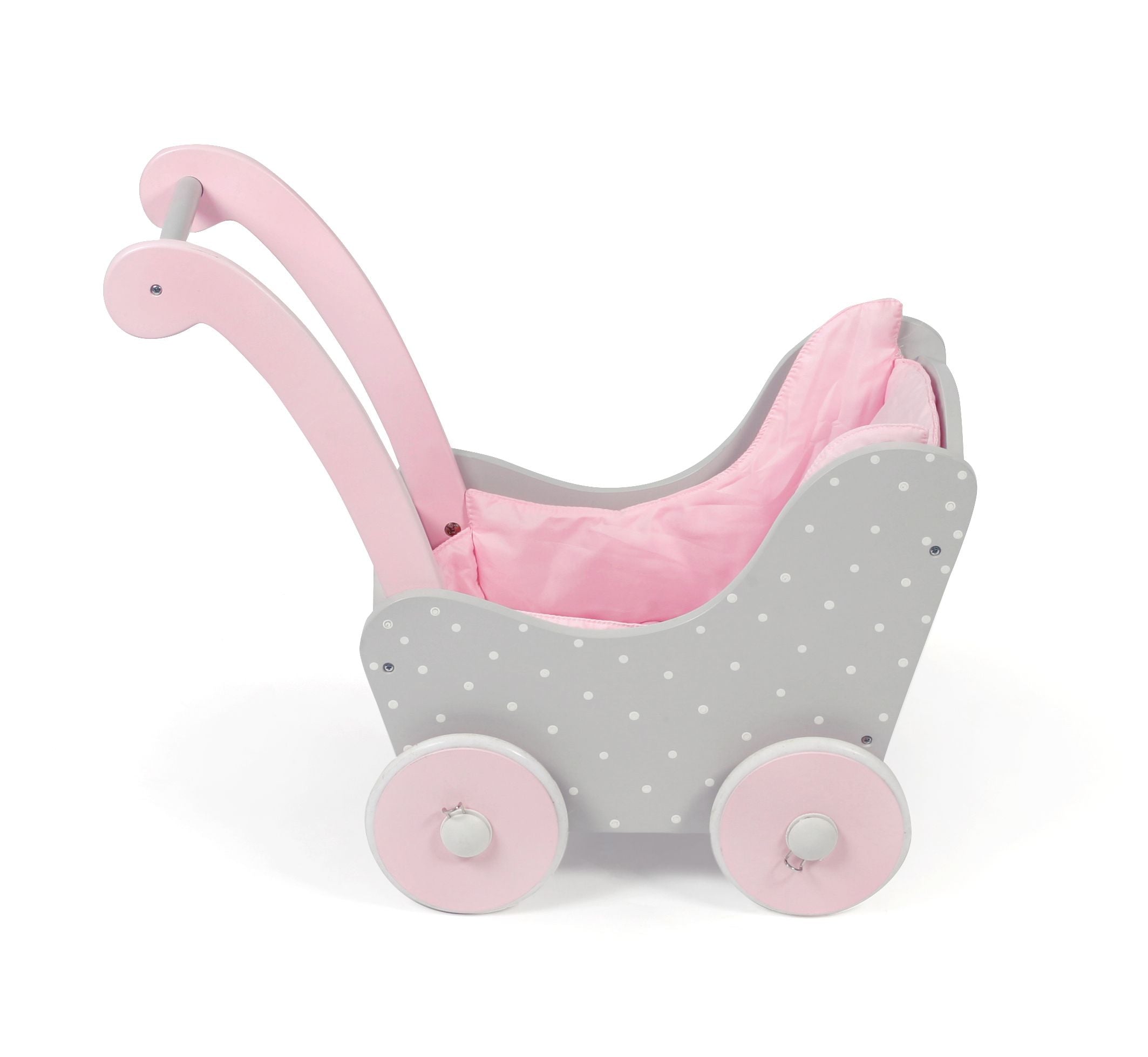 Holz-Puppenwagen Punkte grau / rosa 425.91 - Bild 2