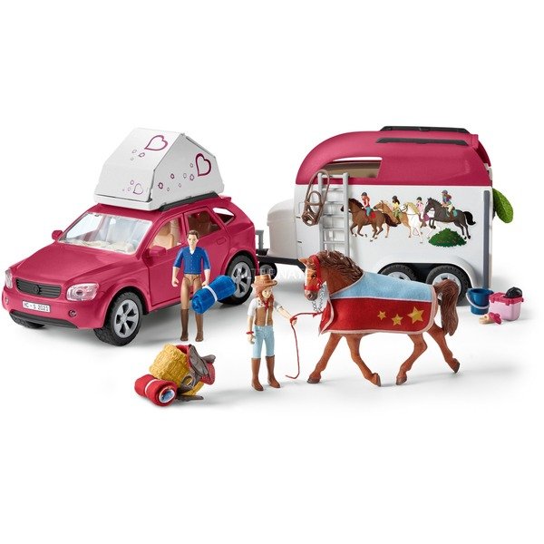SCHLEICH Horse Club Abenteuer mit Auto und Pferdeanhänger 42535 - Bild 1