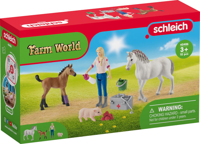 Schleich Farm World Arztbesuch bei Stute und Fohlen 42486