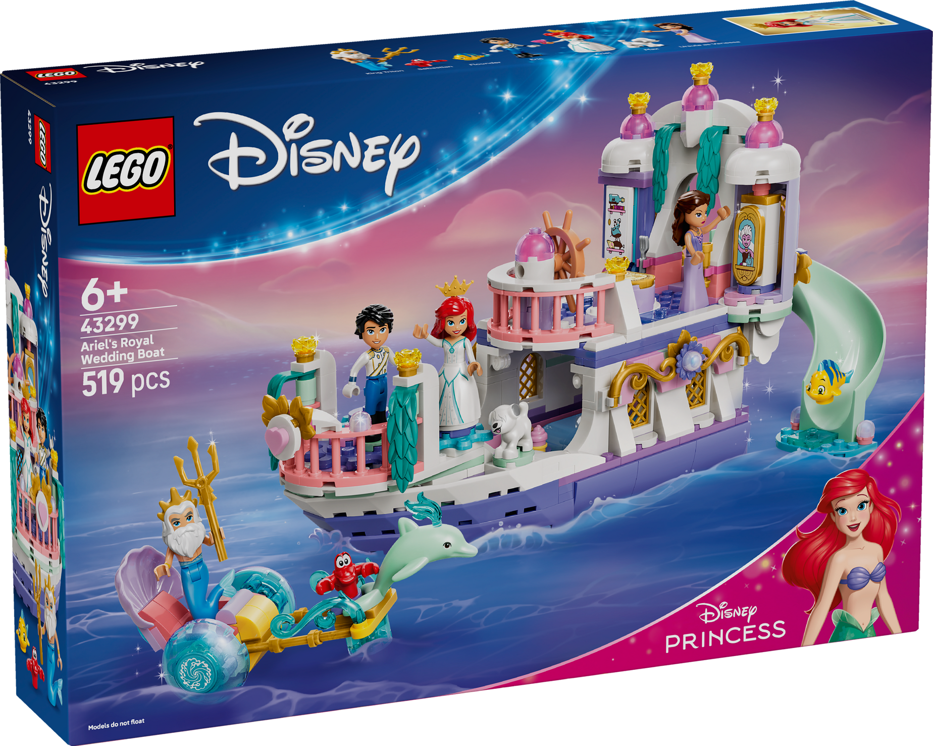 LEGO Disney 43299 Arielles Königliches Hochzeitsboot
