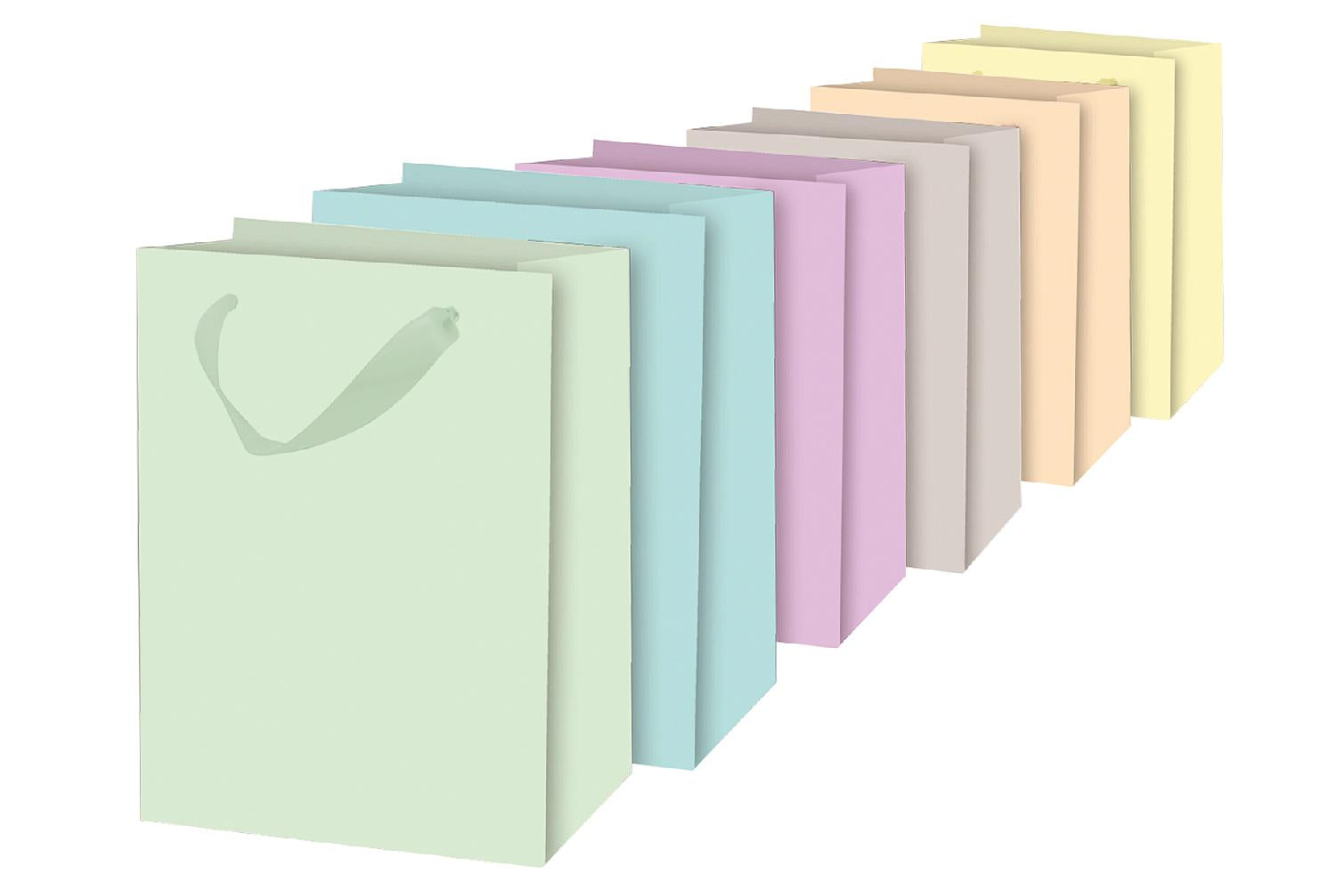 Geschenktasche pastell uni 9,9x17.7x 22,7cm - Bild 1