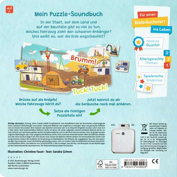 Hör hin, spiel mit! Fahrzeug Puzzle-Soundbuch - Bild 2