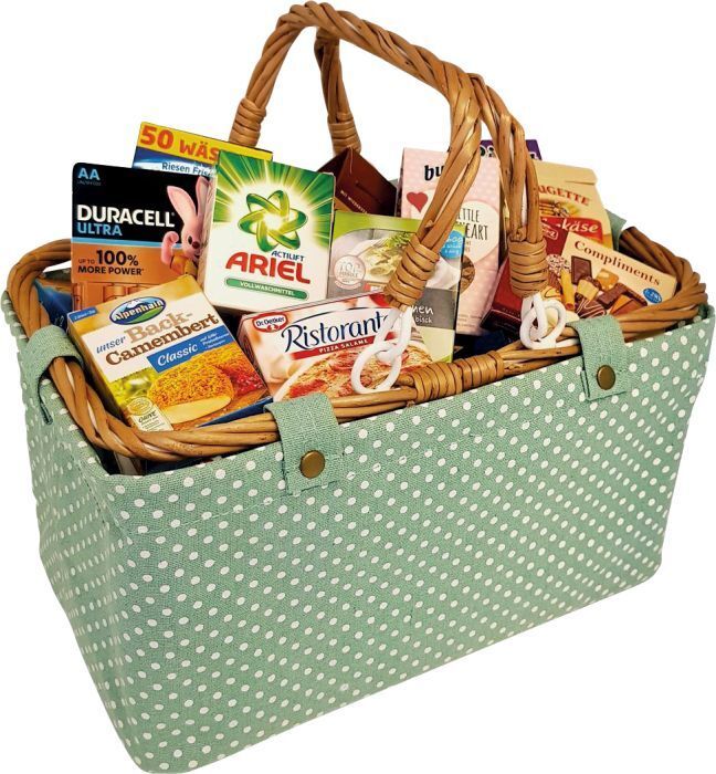 Einkaufskorb mint, gefüllt - Bild 1