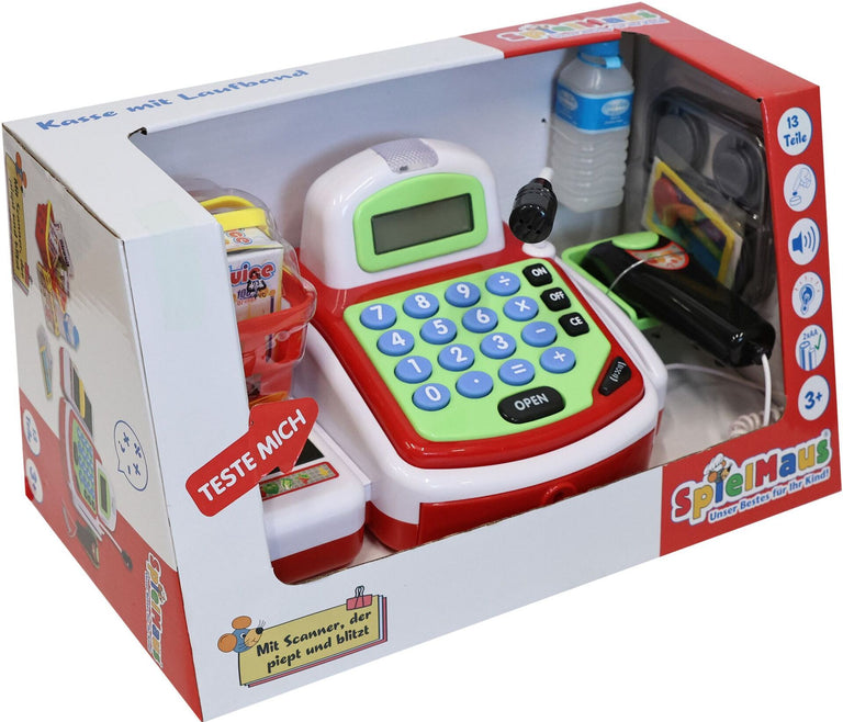 Registrierkasse mit Laufband und Zubehör