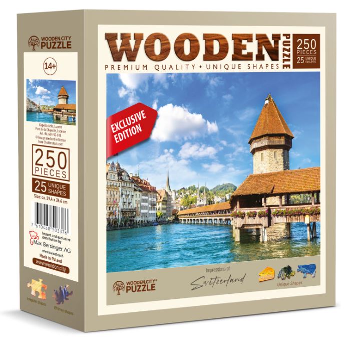Puzzle Holz Kapellbrücke 250 Teile - Bild 1