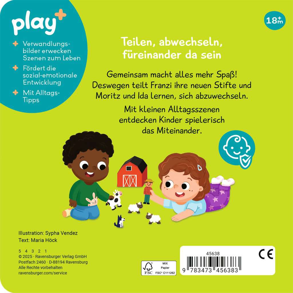 Play+ Mein erstes Schiebebuch - Teilen und vertragen 45.638 - Bild 2