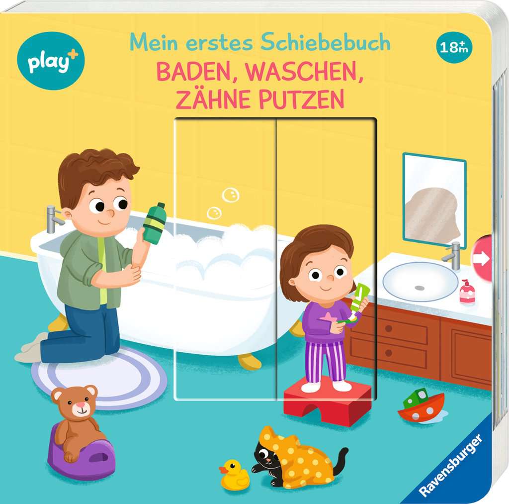 Play+ Mein erstes Schiebebuch - Baden, waschen, Zähne putzen 45.639 - Bild 1