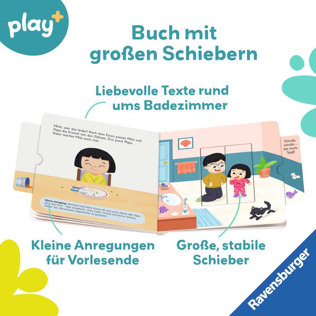 Play+ Mein erstes Schiebebuch - Baden, waschen, Zähne putzen 45.639 - Bild 3