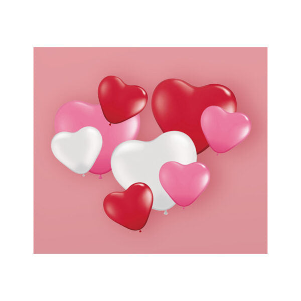 Latexballon Set herzförmig 8 Stück - Bild 1