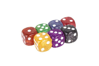 1 Würfel Glitter 16 mm