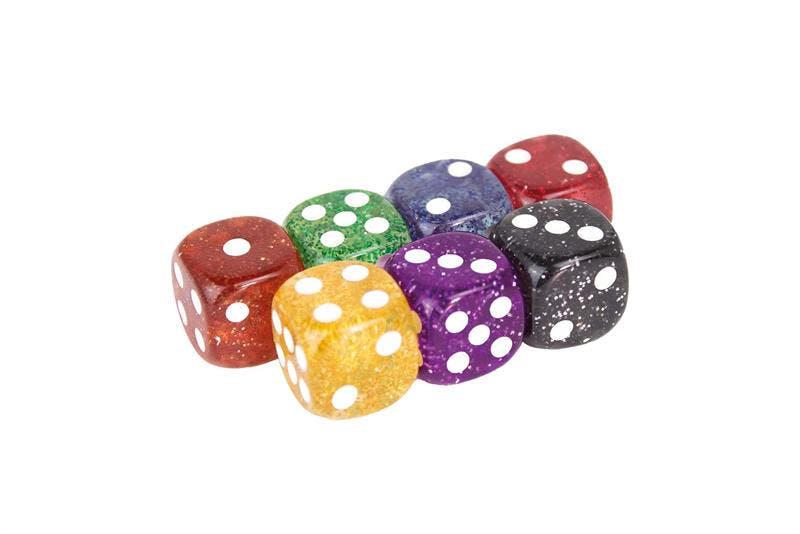 1 Würfel Glitter 16 mm - Bild 1