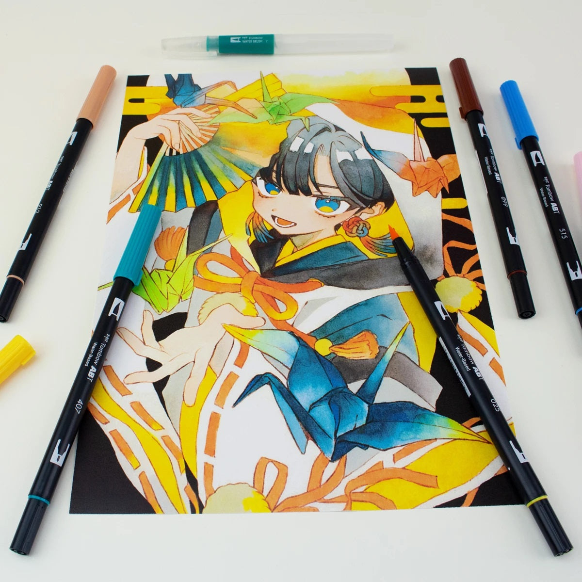 Tombow ABT Dual Brush Pen Etui BIRD -  6er-Set - Bild 3