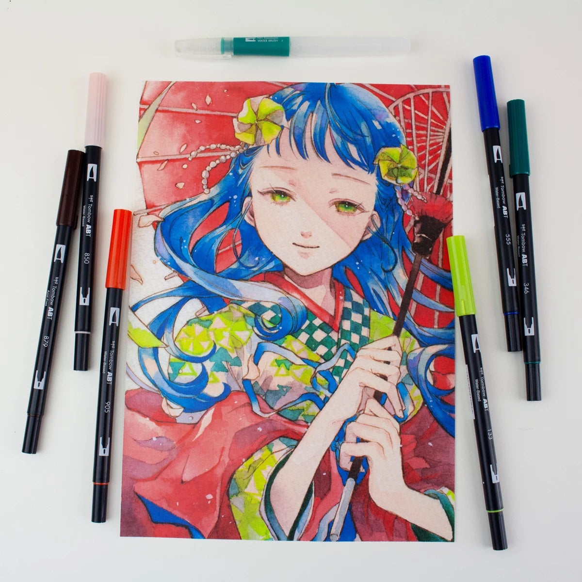 Tombow ABT Dual Brush Pen Etui WIND -  6er-Set - Bild 2