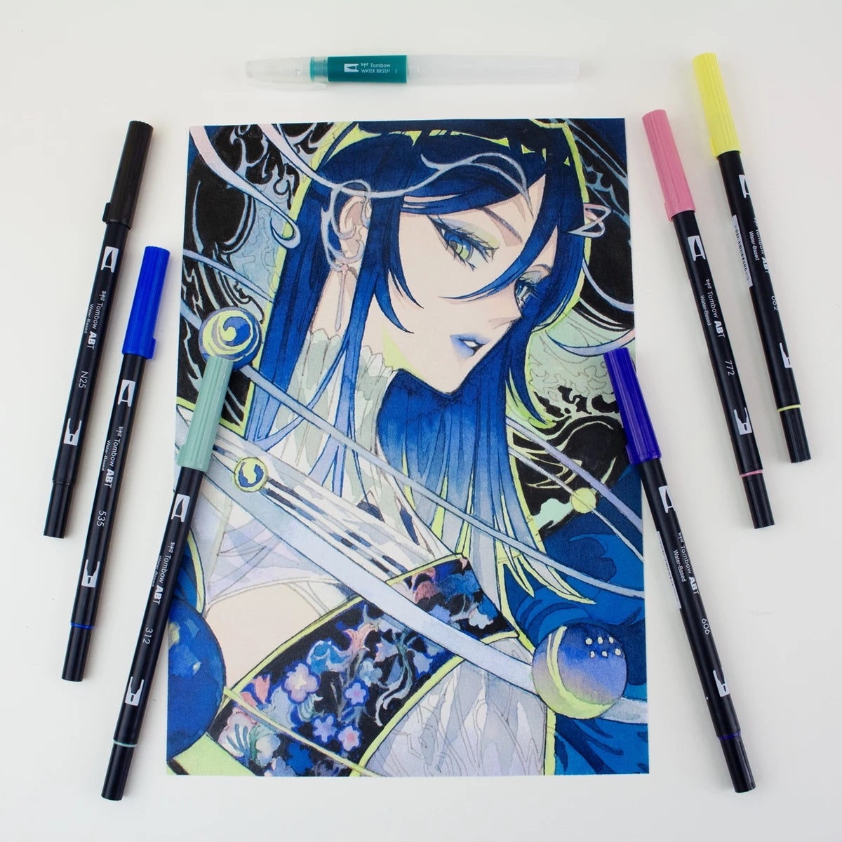Tombow ABT Dual Brush Pen Etui MOON -  6er-Set - Bild 4