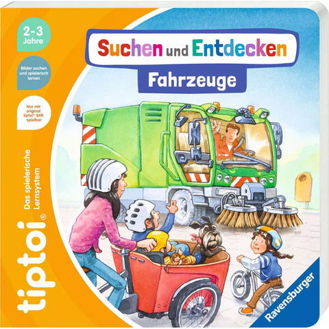 tiptoi Suchen und Entdecken Fahrzeuge 49269, Buchcover mit Strassenreinigung