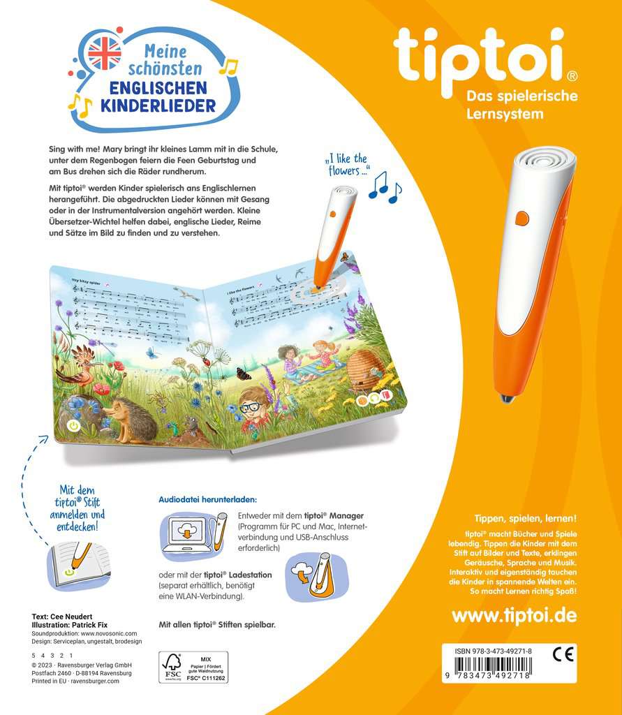 Tiptoi Meine schönsten englischen Kinderlieder 49.271 - Bild 2