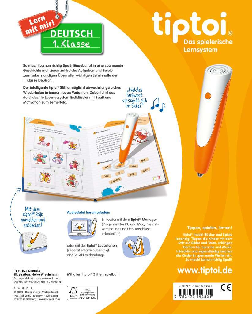 Tiptoi Lern mit mir! Deutsch 1. Klasse 49.283 - Bild 2