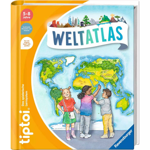 tiptoi Weltatlas 49287, Buchcover mit Weltkarte