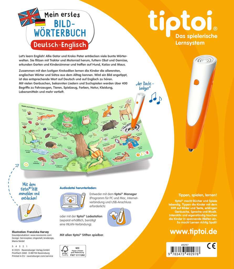 Tiptoi Mein erstes Bild-Wörterbuch Deutsch - Englisch 49.297 - Bild 2