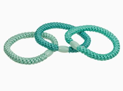 Textil-Haarband/Armband, Blue Shades - Bild 4