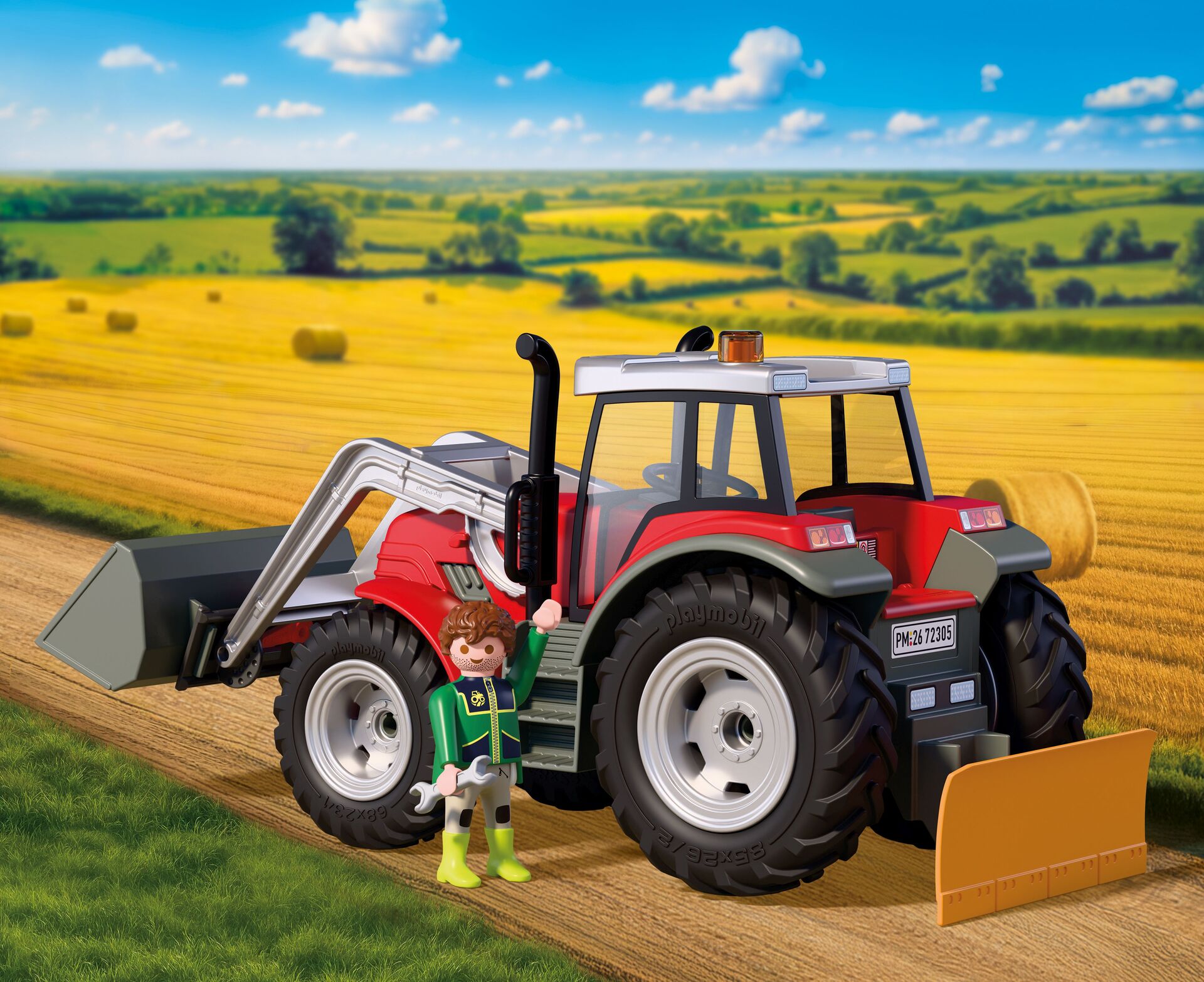 PLAYMOBIL Grosser Traktor mit Heuballen 72305 - Bild 4