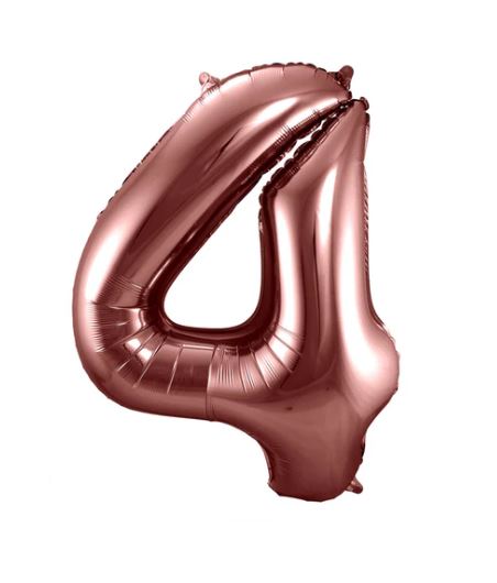Folienballon Zahl 4 bronze 86cm - Bild 1