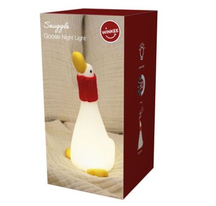 Silikon Nachtlicht Gans mit Schal, 21cm - Bild 4