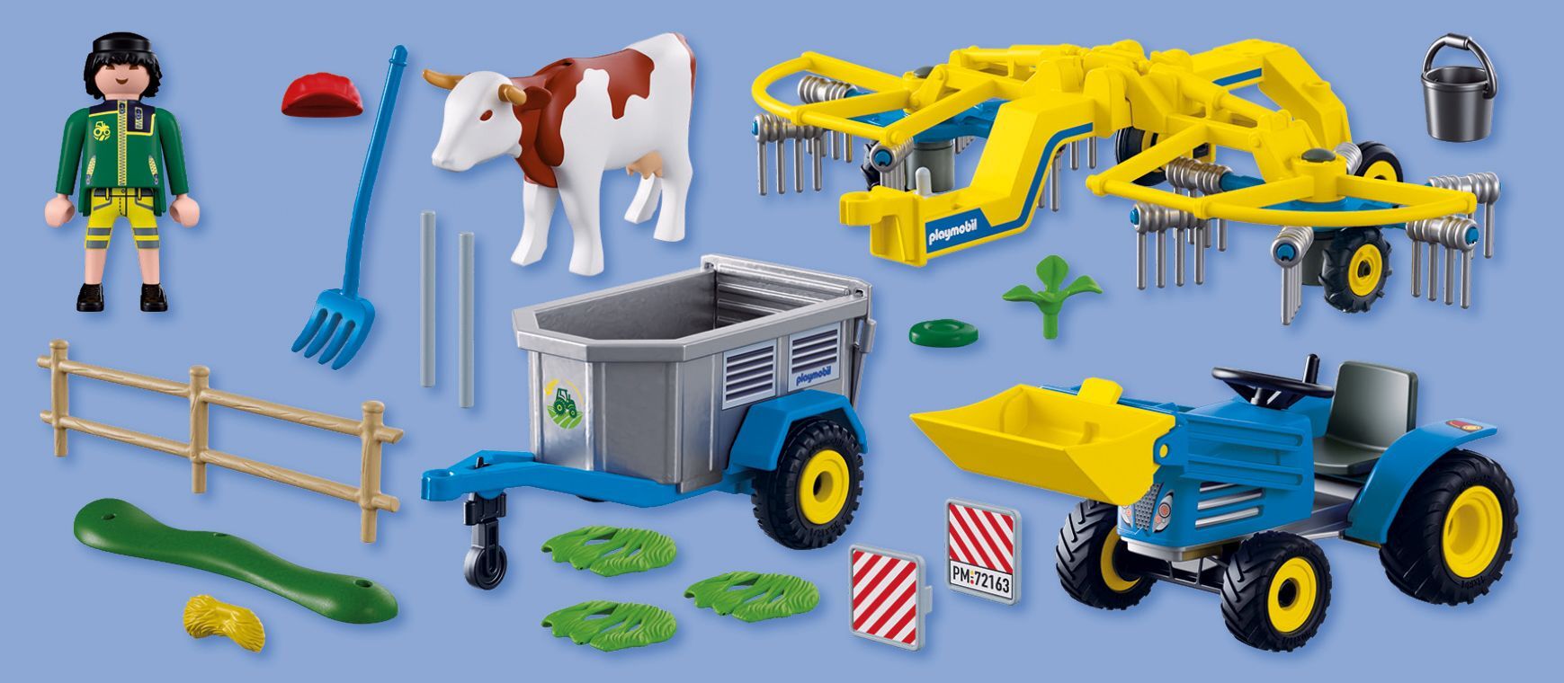 PLAYMOBIL Kleiner Traktor mit Heuschwader 72163 - Bild 4