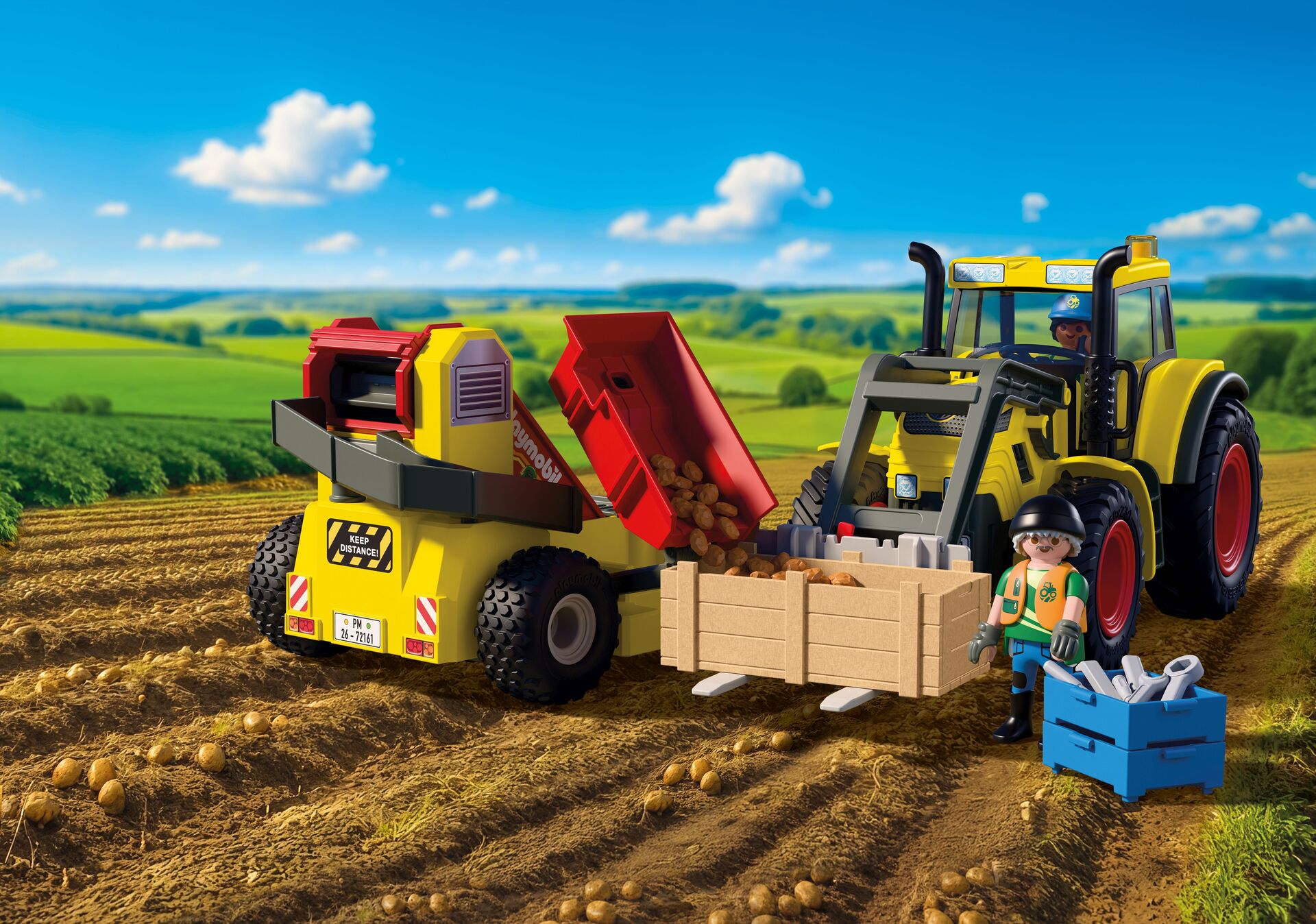 PLAYMOBIL Grosser Traktor mit Kartoffelroder 72161 - Bild 4